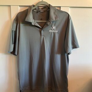 Adidas Gray Broncos Polo Shirt for Men